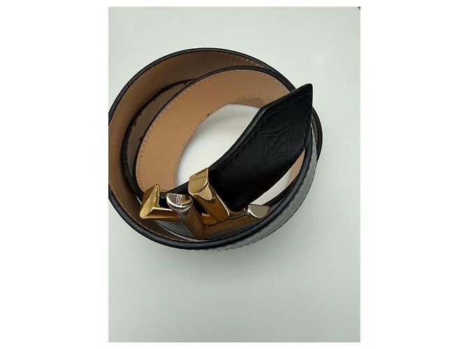 Louis Vuitton LV Twist Monogram Leder Initiales Gürtel Schwarz - Ansicht 2