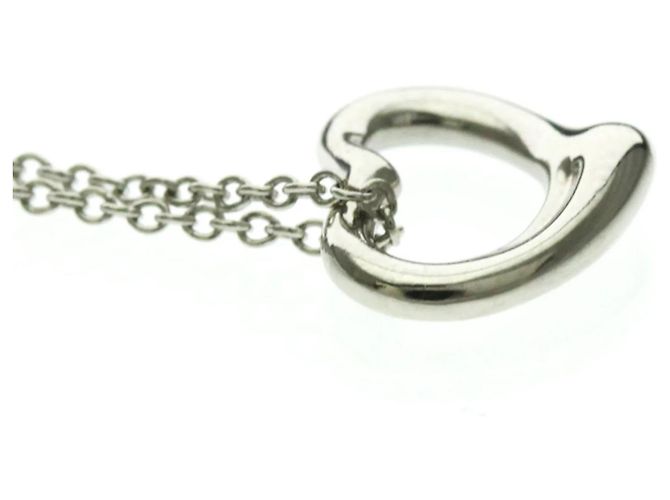 Collar Péndulo Corazón Abierto en Platino 16mm Elsa Peretti de Tiffany & Co. - vista 5