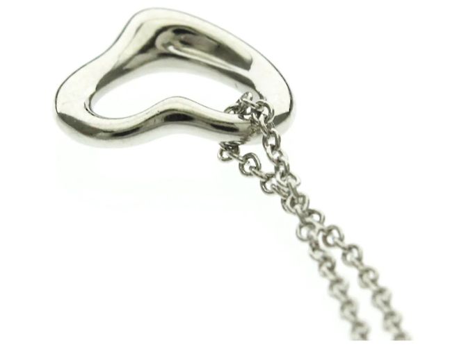 Collar Péndulo Corazón Abierto en Platino 16mm Elsa Peretti de Tiffany & Co. - vista 7