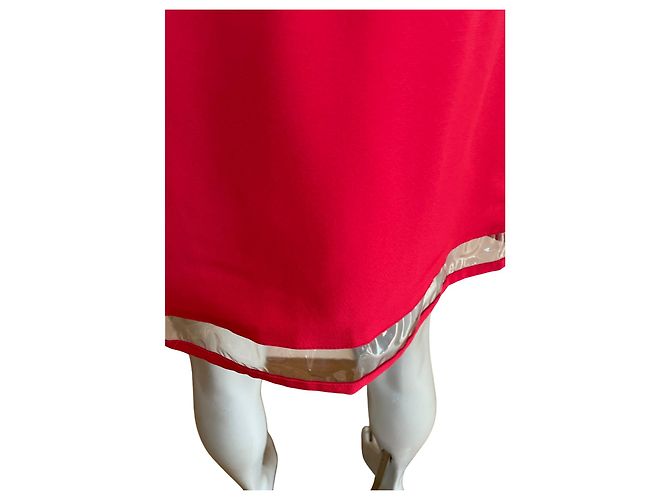 Gianni Versace ❤️✨ Gonna Versus Versace rossa intensa – dettaglio trasparente di alta moda Rosso - vista 4