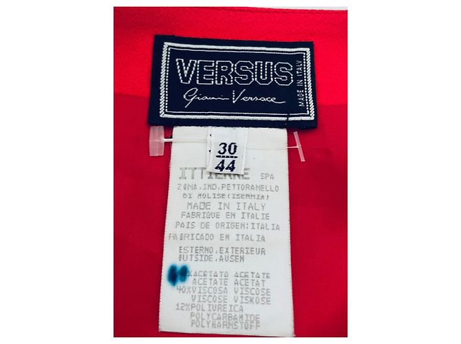 Gianni Versace ❤️✨ Gonna Versus Versace rossa intensa – dettaglio trasparente di alta moda Rosso - vista 5