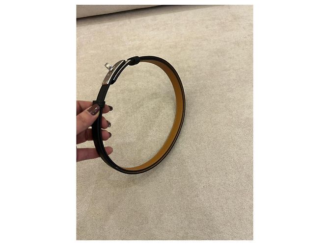 Hermès Kelly 18 Gürtel Epsom Kalbsleder Schwarz Palladium - Ansicht 3