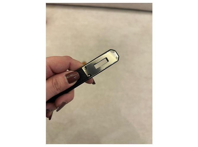 Hermès Kelly 18 Gürtel Epsom Kalbsleder Schwarz Palladium - Ansicht 6