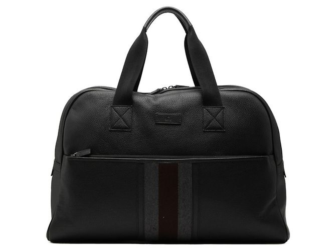 Borsa Boston Sherry Line di Gucci Marrone Nero - vista 2