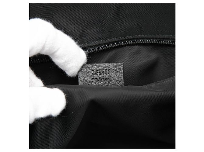 Borsa Boston Sherry Line di Gucci Marrone Nero - vista 7