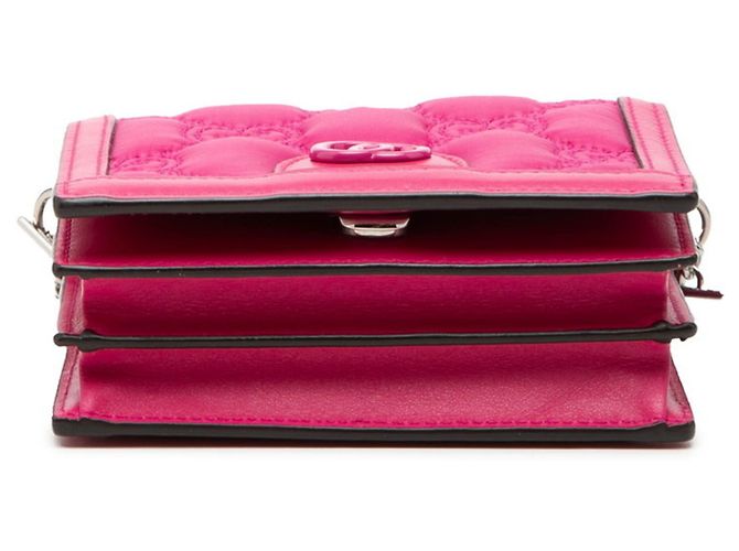 Borsa a tracolla mini GG Marmont matelassé Gucci Rosa - vista 3