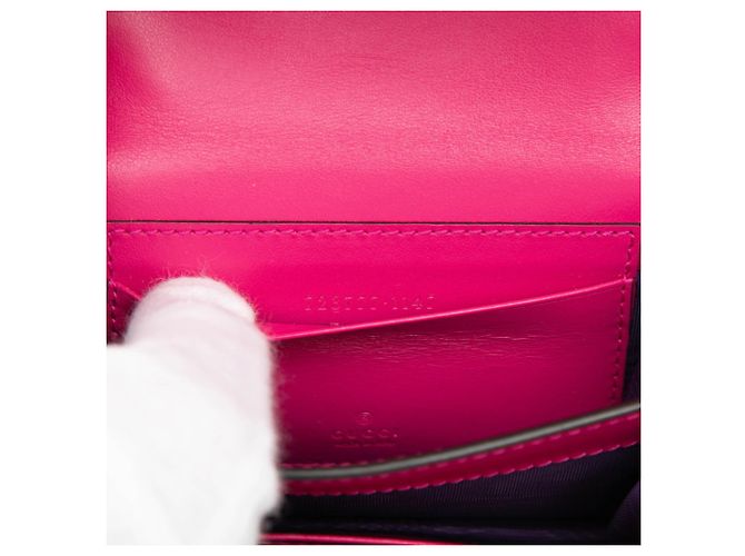 Borsa a tracolla mini GG Marmont matelassé Gucci Rosa - vista 6