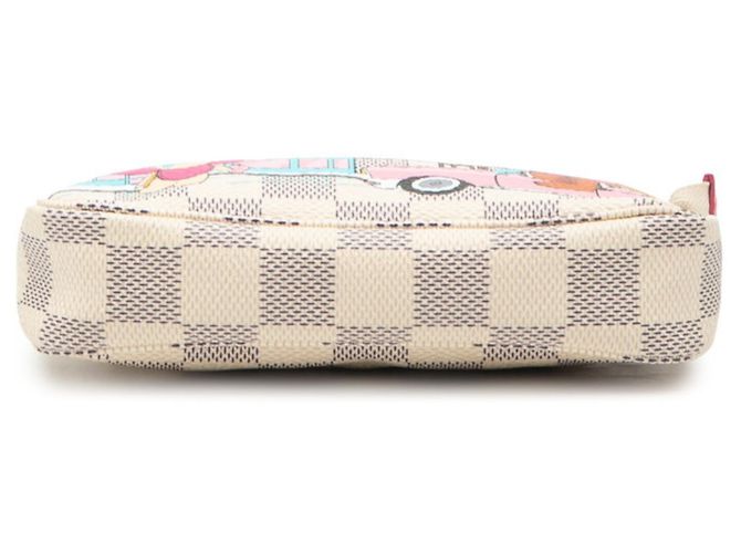 Mini Pochette Vivienne Damier Azur di Louis Vuitton Bianco Multicolore - vista 3