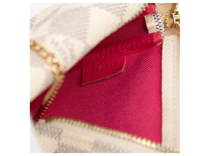 Mini Pochette Vivienne Damier Azur di Louis Vuitton Bianco Multicolore - vista 6