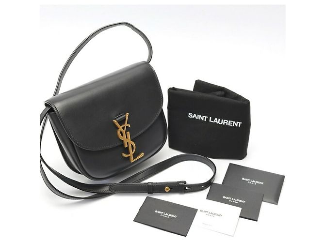 Borsa a Spalla Kaia Small di Saint Laurent Nero - vista 8