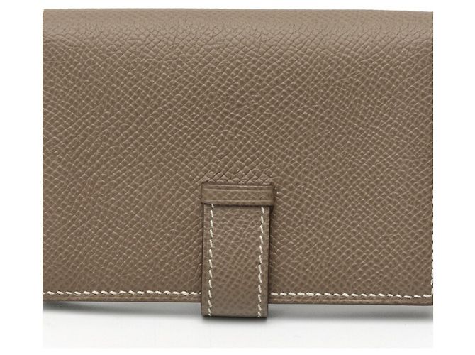Tarjetero Mini Bearn de Hermès en Gris Etoupe Gris pardo - vista 2