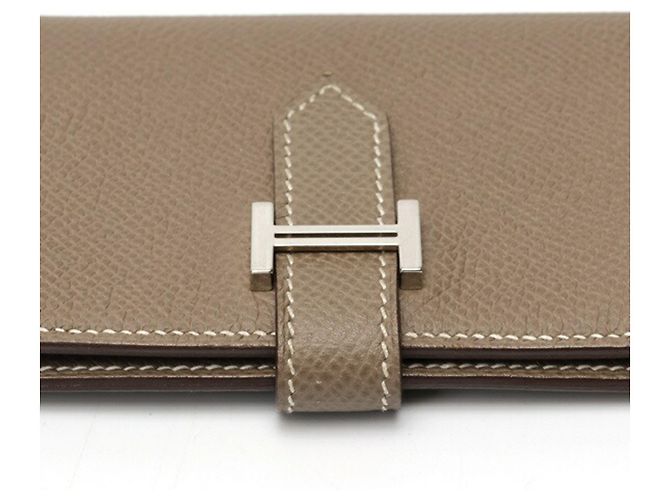 Tarjetero Mini Bearn de Hermès en Gris Etoupe Gris pardo - vista 3
