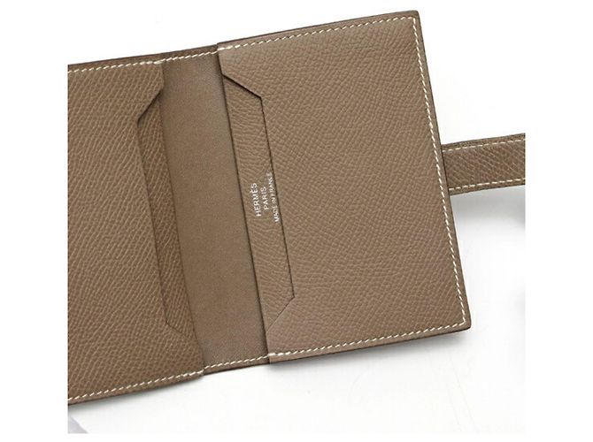 Tarjetero Mini Bearn de Hermès en Gris Etoupe Gris pardo - vista 5