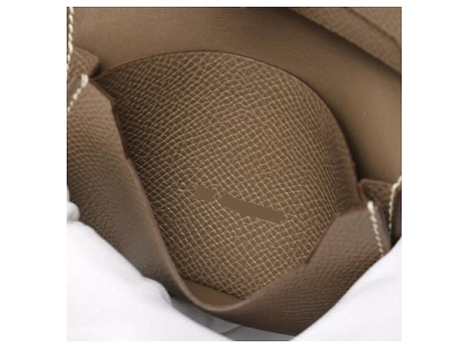 Tarjetero Mini Bearn de Hermès en Gris Etoupe Gris pardo - vista 6