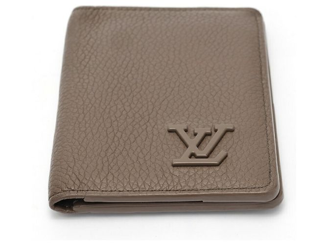 Organizer Tarjetero de cuero marrón Louis Vuitton Castaño - vista 3