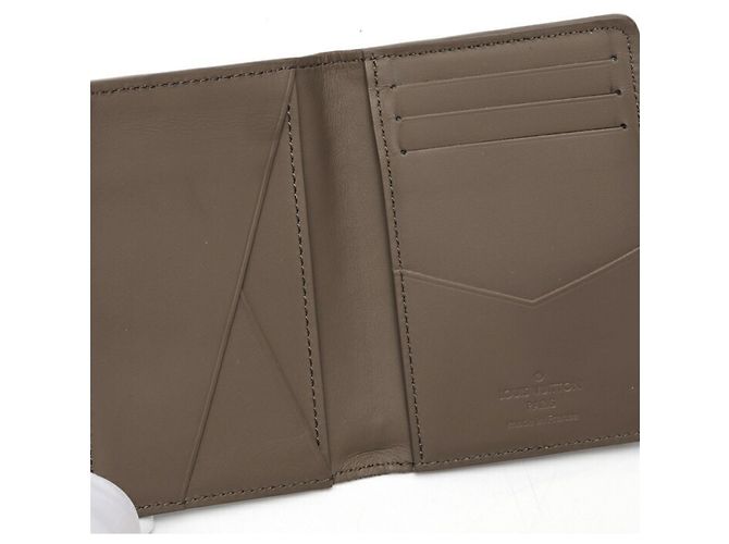 Organizer Tarjetero de cuero marrón Louis Vuitton Castaño - vista 6