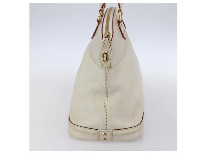 Louis Vuitton Suhali Lockit Leather PM Bianco - vista 3