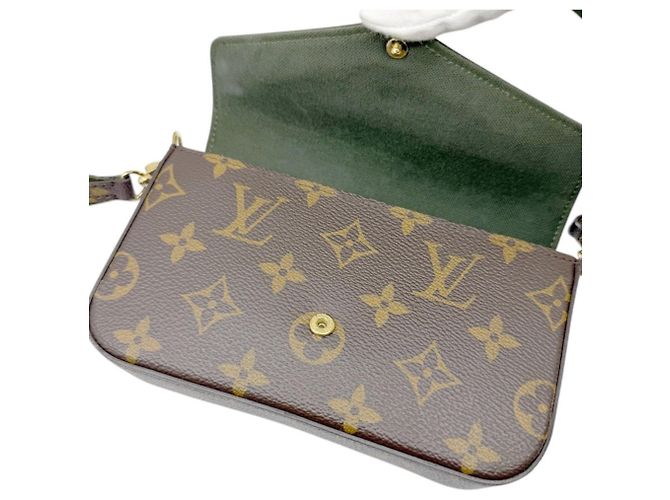 Louis Vuitton Monogram Multi Pochette Felicie Marrone Cachi Monogramma - vista 10