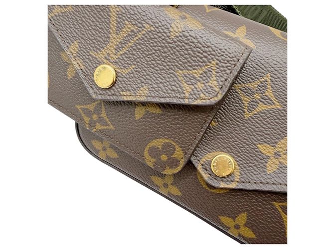 Louis Vuitton Monogram Multi Pochette Felicie Marrone Cachi Monogramma - vista 11