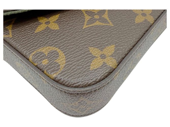 Louis Vuitton Monogram Multi Pochette Felicie Marrone Cachi Monogramma - vista 5