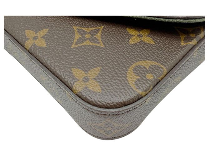 Louis Vuitton Monogram Multi Pochette Felicie Marrone Cachi Monogramma - vista 6