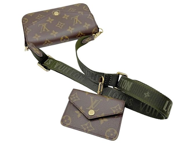Louis Vuitton Monogram Multi Pochette Felicie Marrone Cachi Monogramma - vista 9
