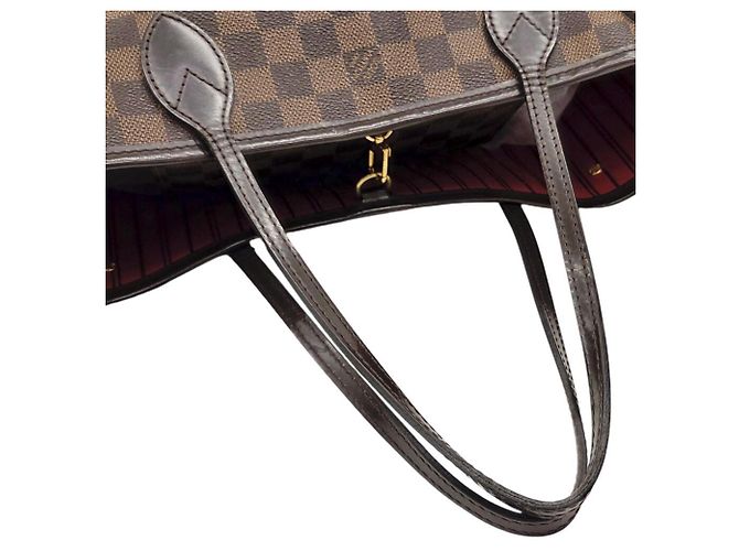 Borsa tote Louis Vuitton Neverfull PM Damier Ebene Marrone - vista 10