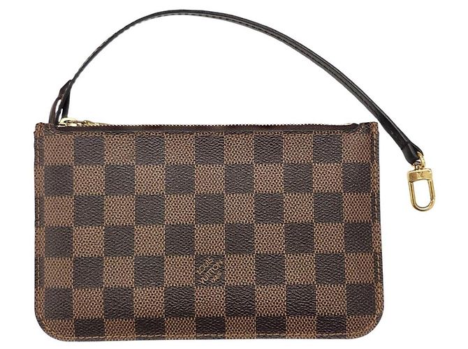 Borsa tote Louis Vuitton Neverfull PM Damier Ebene Marrone - vista 16