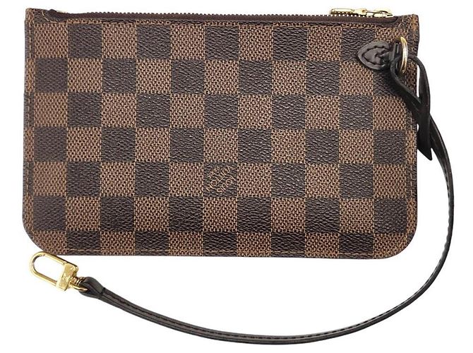 Borsa tote Louis Vuitton Neverfull PM Damier Ebene Marrone - vista 17
