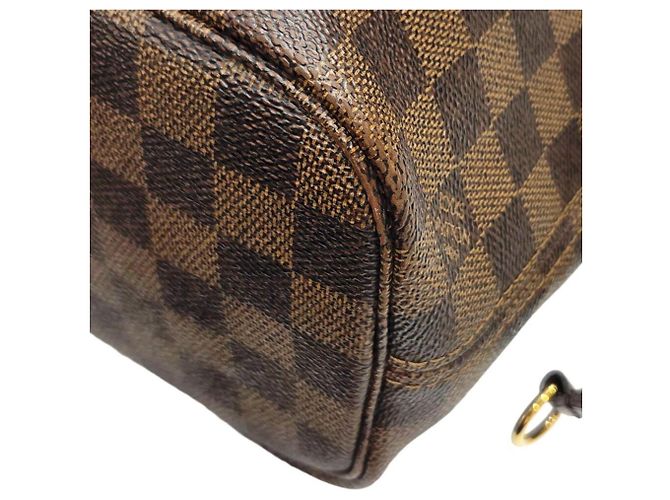 Borsa tote Louis Vuitton Neverfull PM Damier Ebene Marrone - vista 6