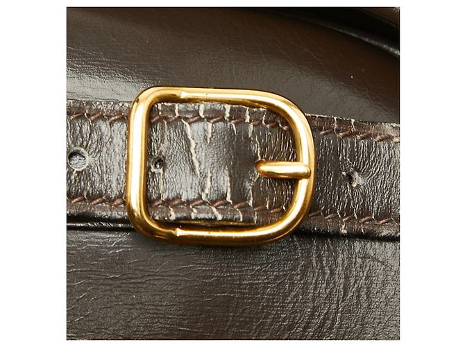 Borsa a spalla in pelle marrone Hermès - vista 5