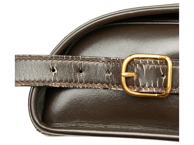 Borsa a spalla in pelle marrone Hermès - vista 6