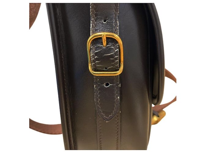 Borsa a spalla in pelle marrone Hermès - vista 7