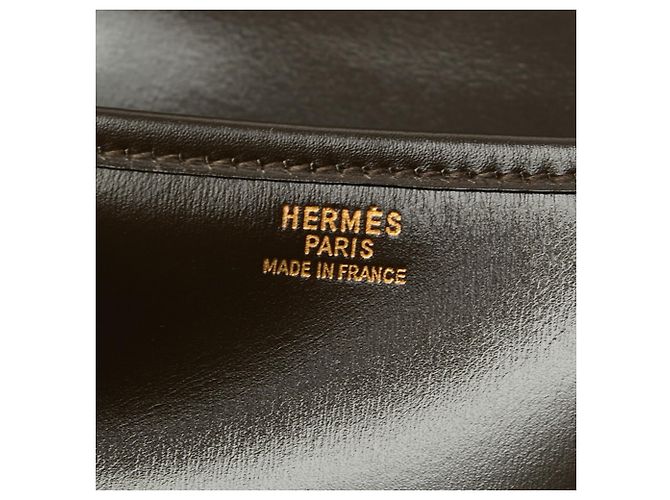 Borsa a spalla in pelle marrone Hermès - vista 8