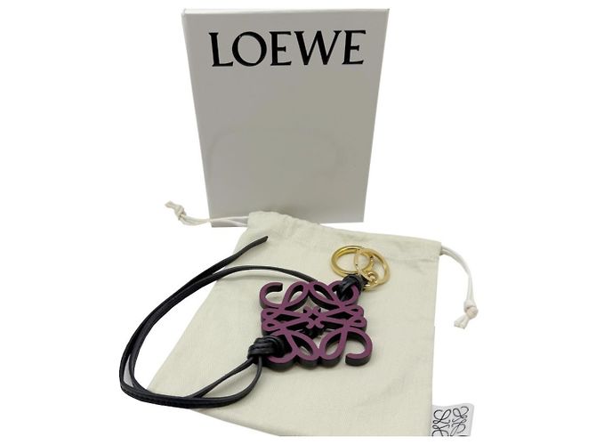Portachiavi Anagram LOEWE Nero Porpora - vista 8