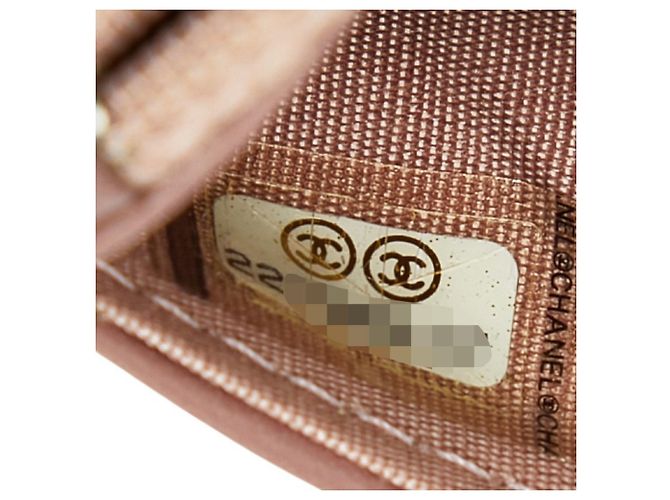 Borsa a spalla con catena Chanel Coco Mark Wallet Marrone Rosa - vista 10