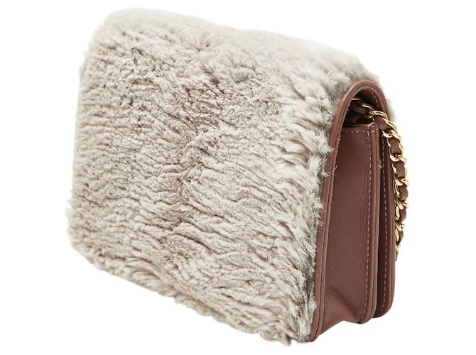 Borsa a spalla con catena Chanel Coco Mark Wallet Marrone Rosa - vista 2