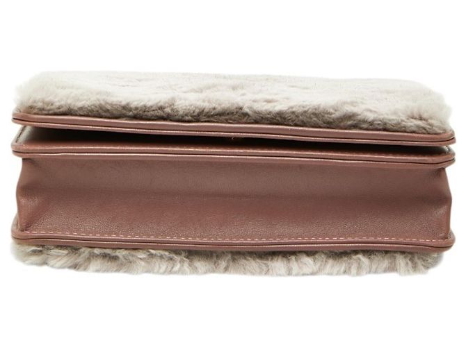 Borsa a spalla con catena Chanel Coco Mark Wallet Marrone Rosa - vista 3