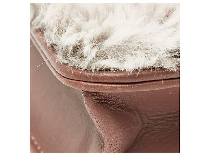 Borsa a spalla con catena Chanel Coco Mark Wallet Marrone Rosa - vista 6