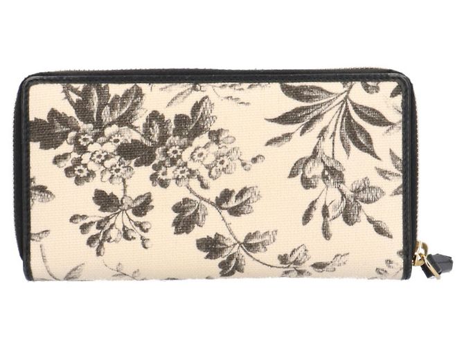 Cartera de lona con estampado Herbarium de Gucci Negro Beige - vista 2