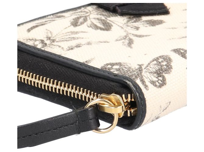 Cartera de lona con estampado Herbarium de Gucci Negro Beige - vista 8
