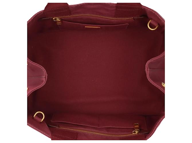 Borsa Prada Canapa Tote M Rosso - vista 6