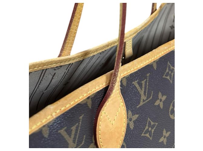 Louis Vuitton Neverfull MM Monogram Tote Bag Braun - Ansicht 12