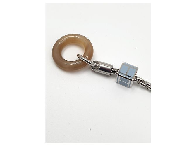 Hermès Bracciale Meli-Melo in corno di bufalo T4, indaco/lino Blu Blu chiaro Blu scuro - vista 3