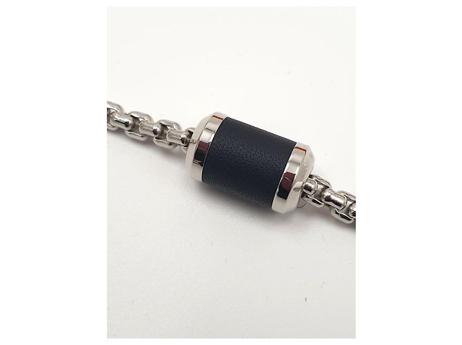 Hermès Bracciale Meli-Melo in corno di bufalo T4, indaco/lino Blu Blu chiaro Blu scuro - vista 4