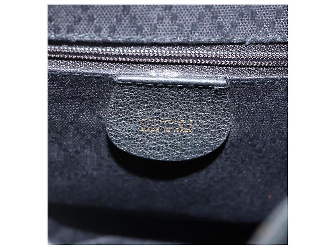 Bamboo Mochila de Bambú GUCCI Ante Negro Dorado 003 1998 0030 Auth YKZ1078 - vista 17