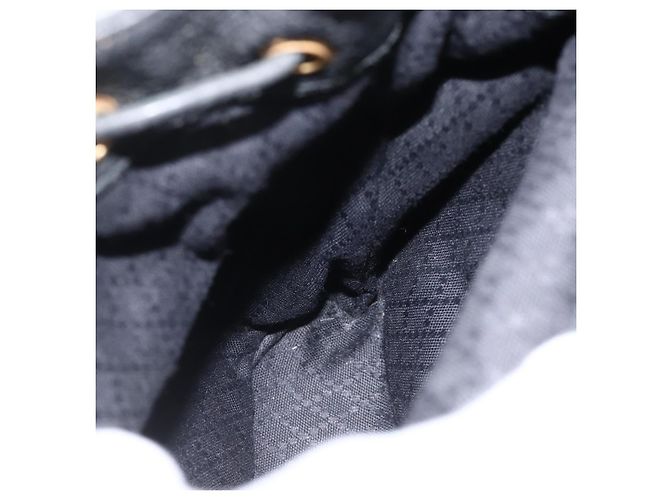 Bamboo Mochila de Bambú GUCCI Ante Negro Dorado 003 1998 0030 Auth YKZ1078 - vista 20