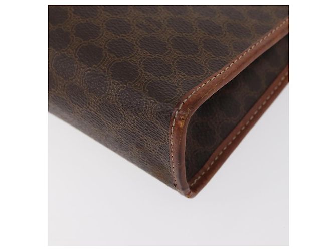 Céline Clutch in tela Macadam CELINE in pelle PVC marrone oro Auth 176026 D'oro - vista 11