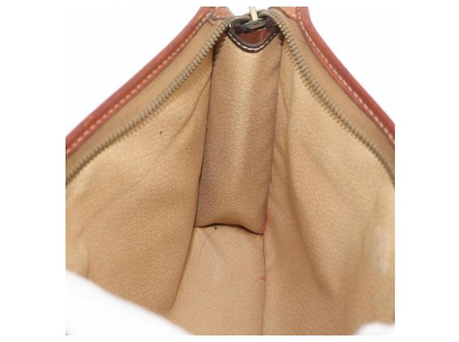 Céline Clutch in tela Macadam CELINE in pelle PVC marrone oro Auth 176026 D'oro - vista 15