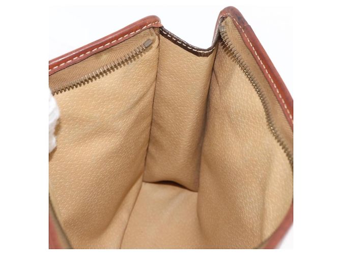 Céline Clutch in tela Macadam CELINE in pelle PVC marrone oro Auth 176026 D'oro - vista 16